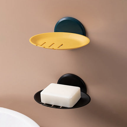 Runder Design Wand-Seifenhalter schwarz