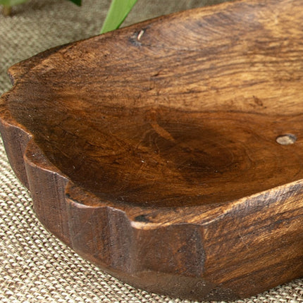 Ökologische Seifenschale aus dunklem Holz