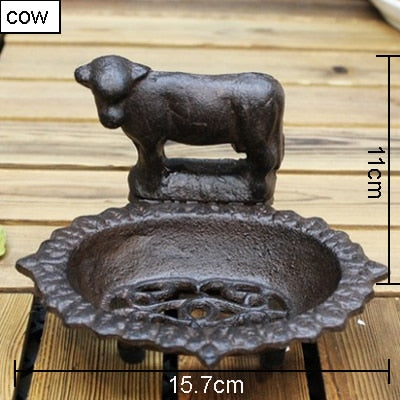 Vintage Seifenschale aus Gusseisen