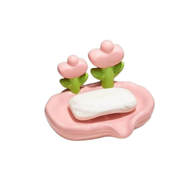 Originelle Seifenschale aus Keramik Blume