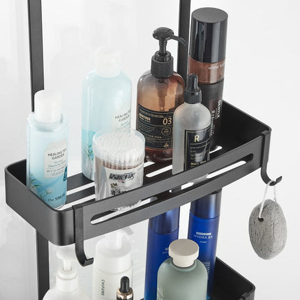 Duschregal Edelstahl zum Hängen schwarz