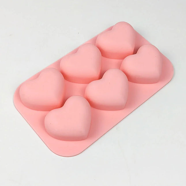 Seifenform aus Silikon für Herzseifen