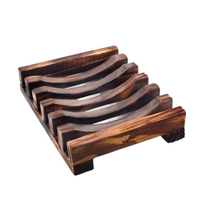 Seifenschale aus exotischem dunklem Holz