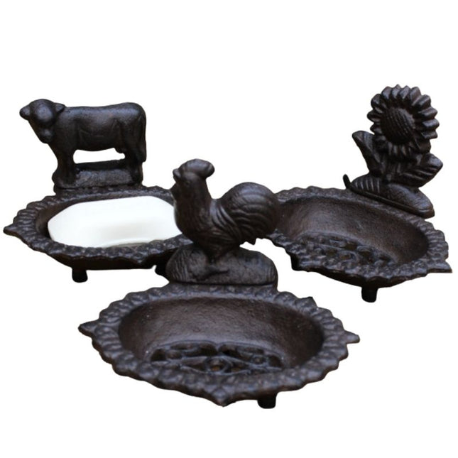 Vintage Seifenschale aus Gusseisen