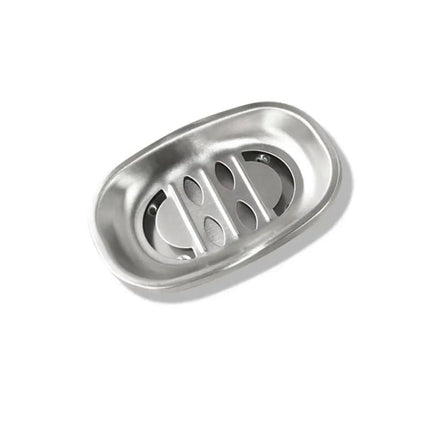 Seifenschale aus Edelstahl mit Abtropflöchern