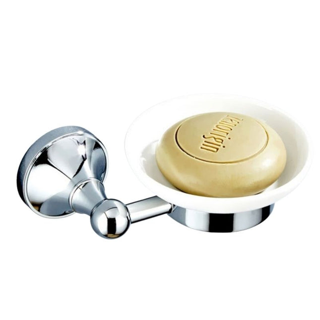 Seifenhalter aus Messing und Keramik