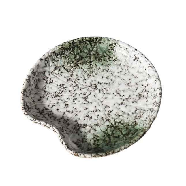 Gespränkelte Keramik Seifenschale Seerose