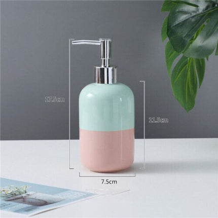 Keramik Seifenspender in Rosa und Blau