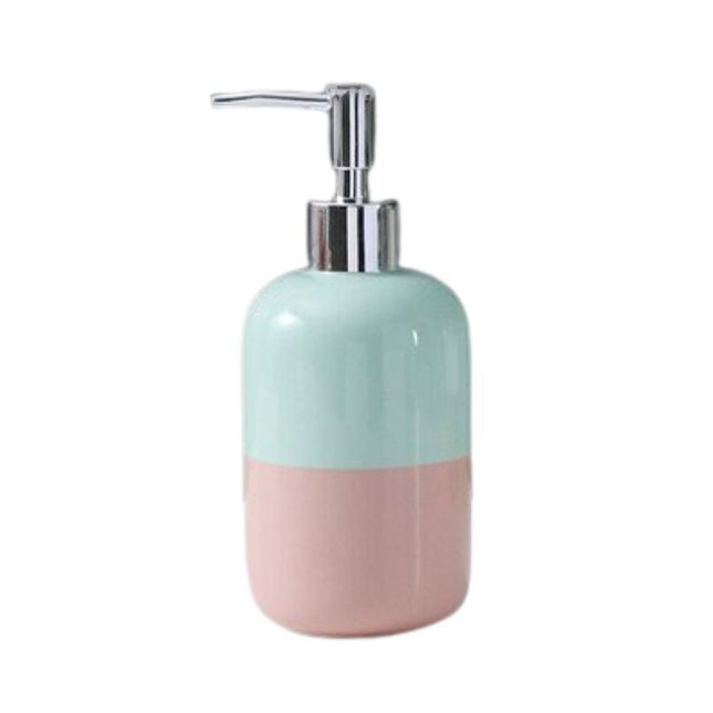 Keramik Seifenspender in Rosa und Blau