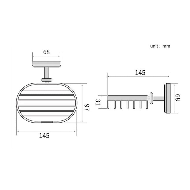 Seifenkorb aus Messing zur Wandmontage