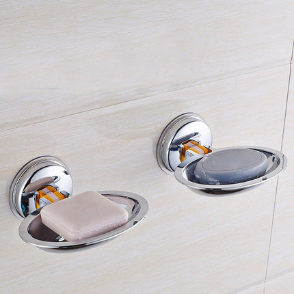 Runder Seifenhalter mit Saugnapf verchromt