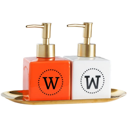 Luxus Seifenspender Orange Buchstabe W