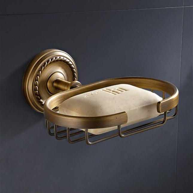 Seifenkorb aus Messing zur Wandmontage