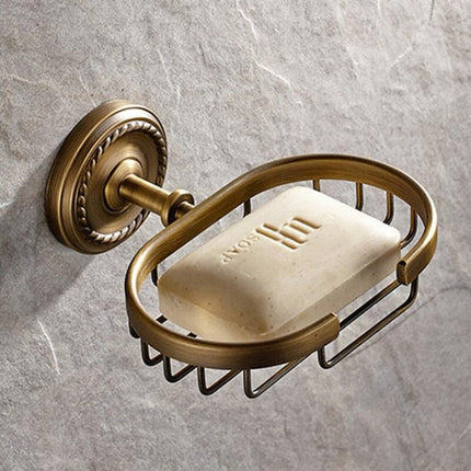 Seifenkorb aus Messing zur Wandmontage