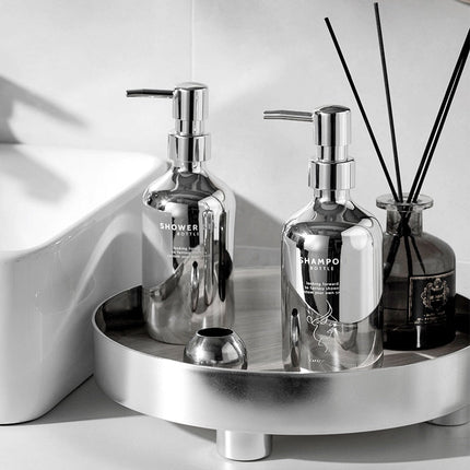 Eleganter Seifenspender in Chrom-Optik