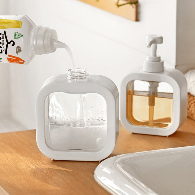 Weißer Seifenspender nachfüllbar 300ml