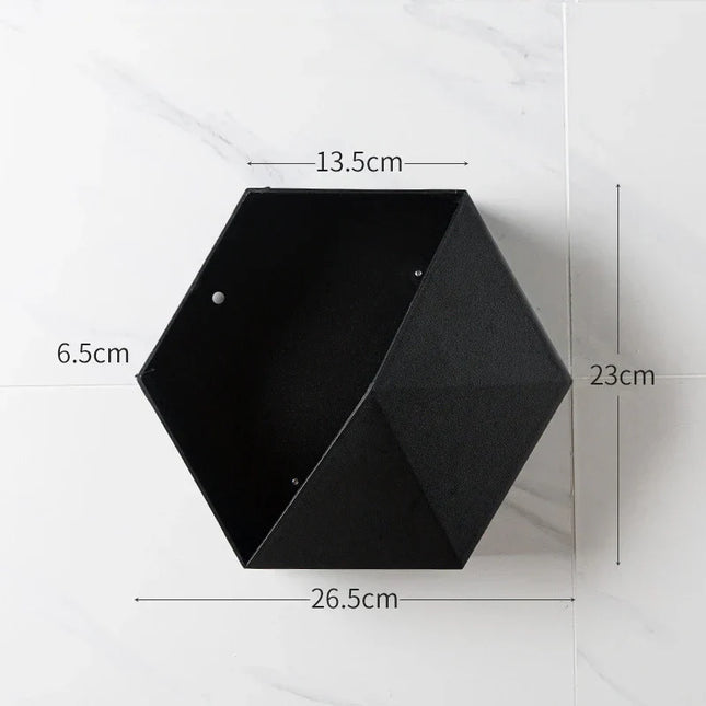 Hexagon Wandregal für Dusche & Bad