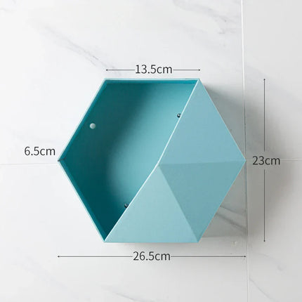 Hexagon Wandregal für Dusche & Bad
