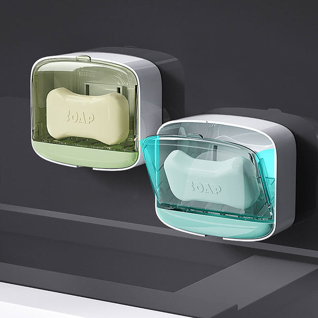 Wand-Seifenbox mit Deckel zum Kleben