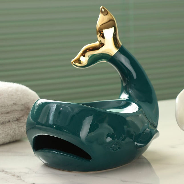 Keramik Seifenschale in Walfisch-Form