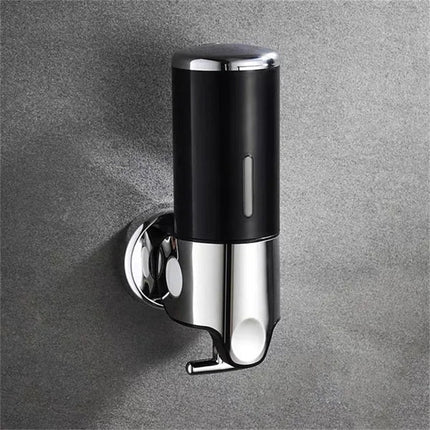 Schwarzer Wandseifenspender mit Chrom-Finish