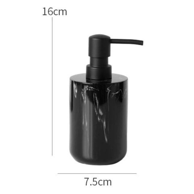 Moderner Seifenspender in schwarzer Marmoroptik