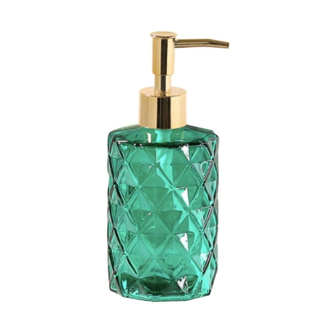Nachfüllbarer Seifenspender aus strukturiertem Glas