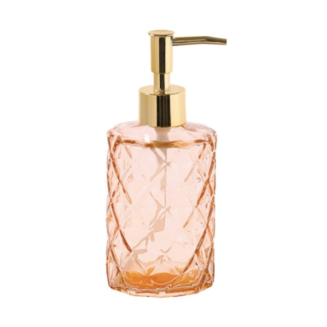 Nachfüllbarer Seifenspender aus strukturiertem Glas