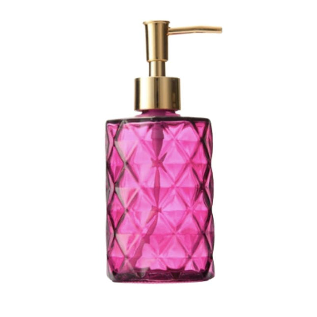 Nachfüllbarer Seifenspender aus strukturiertem Glas
