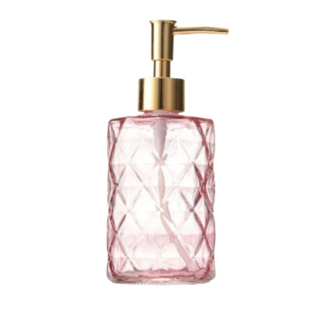 Nachfüllbarer Seifenspender aus strukturiertem Glas