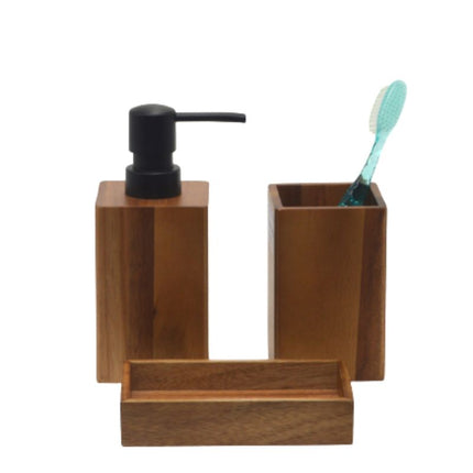 Seifenspender aus Akazienholz mit Spenderpumpe