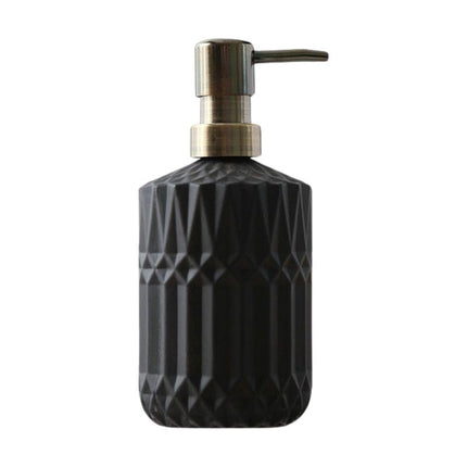 Eleganter Glas Seifenspender in Schwarz