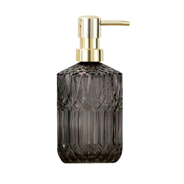 Eleganter Glas Seifenspender in Schwarz