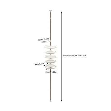Teleskop Eckregal für Dusche verstellbar