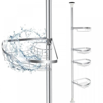 Teleskop Duschregal Edelstahl für Ecke
