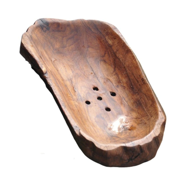 Große rustikale Seifenschale aus Holz