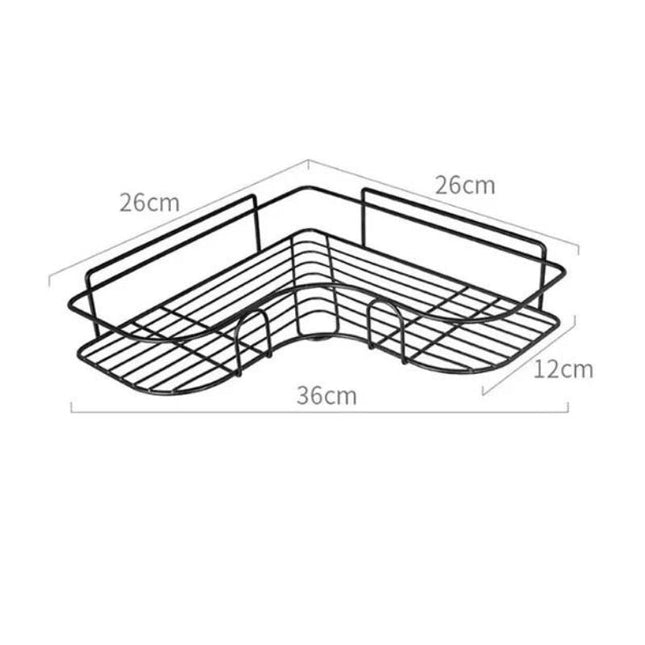 Eck-Duschkorb Set zum Kleben ohne Bohren