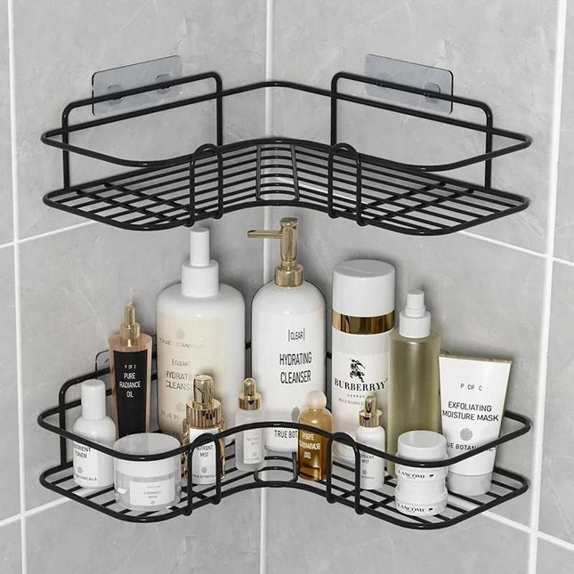 Eck-Duschkorb Set zum Kleben ohne Bohren