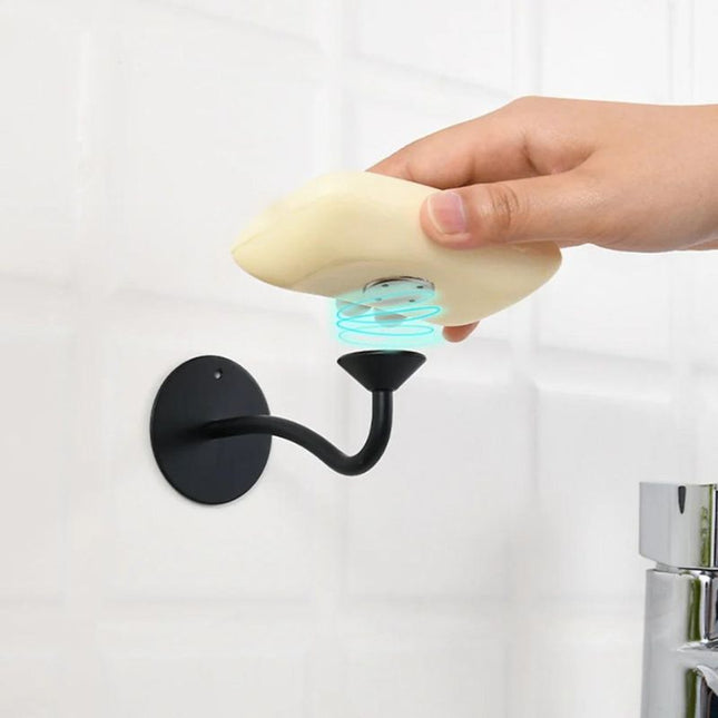Schwarzer magnetischer Seifenhalter zur Wandmontage