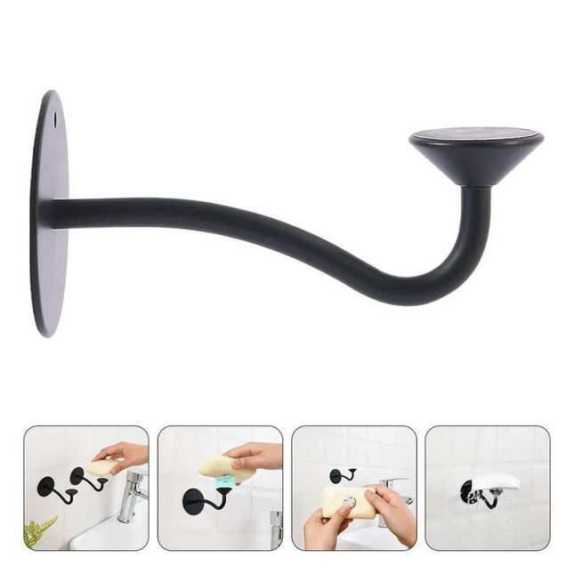 Schwarzer magnetischer Seifenhalter zur Wandmontage