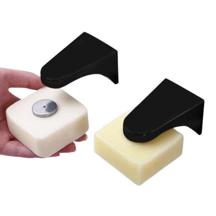 Schwarzer magnetischer Seifenhalter für Wand