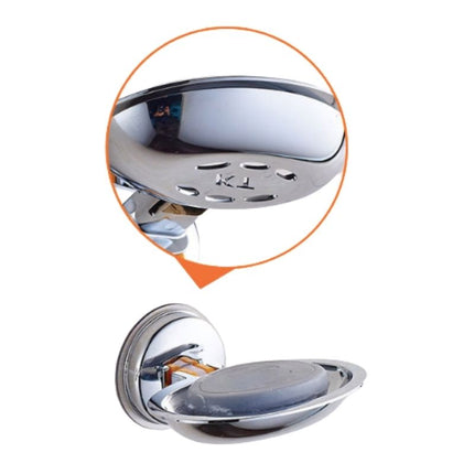 Runder Seifenhalter mit Saugnapf verchromt