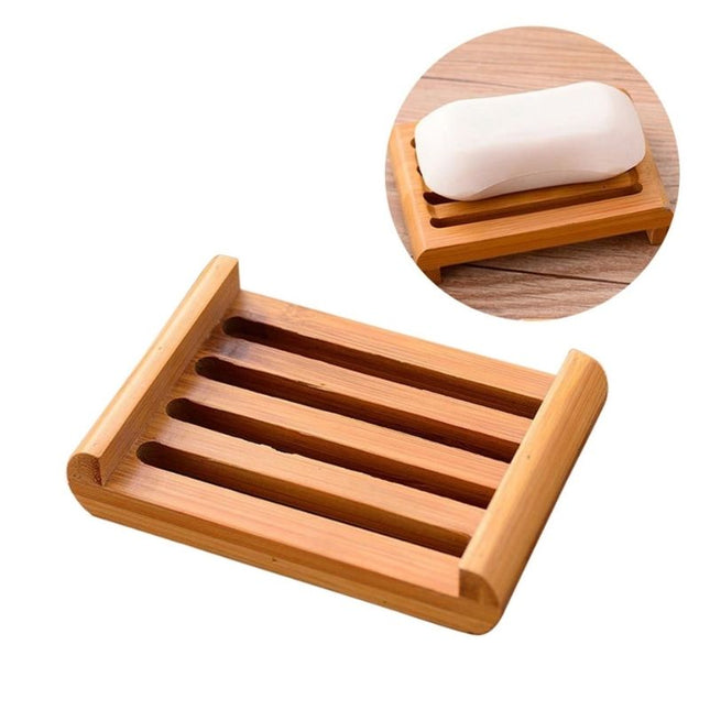 Nachhaltige Seifenschale aus echtem Bambus