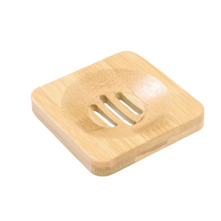 Quadratische Seifenschale aus Bambus