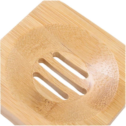 Quadratische Seifenschale aus Bambus