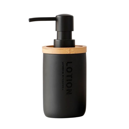 Schwarze Seifenschale mit Bambus-Einsatz