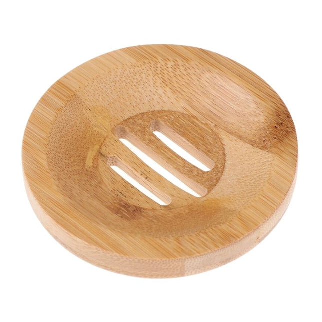 Runde Seifenschale aus natürlichem Bambus