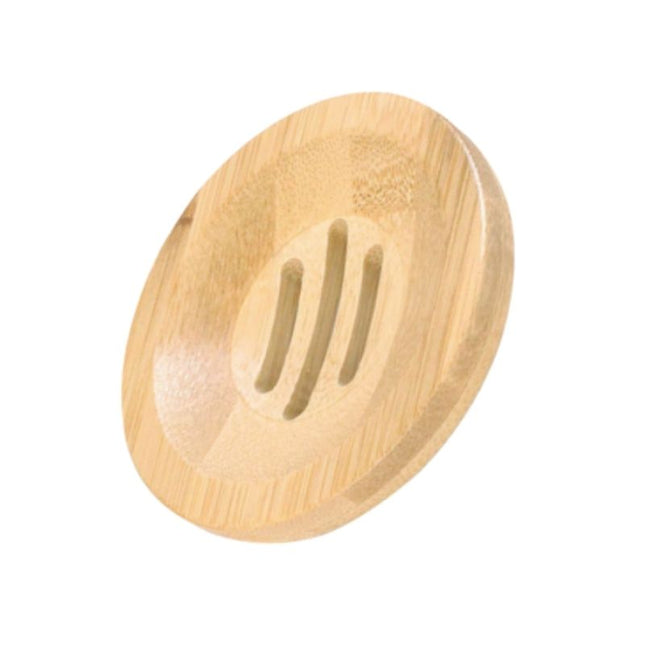 Runde Seifenschale aus natürlichem Bambus