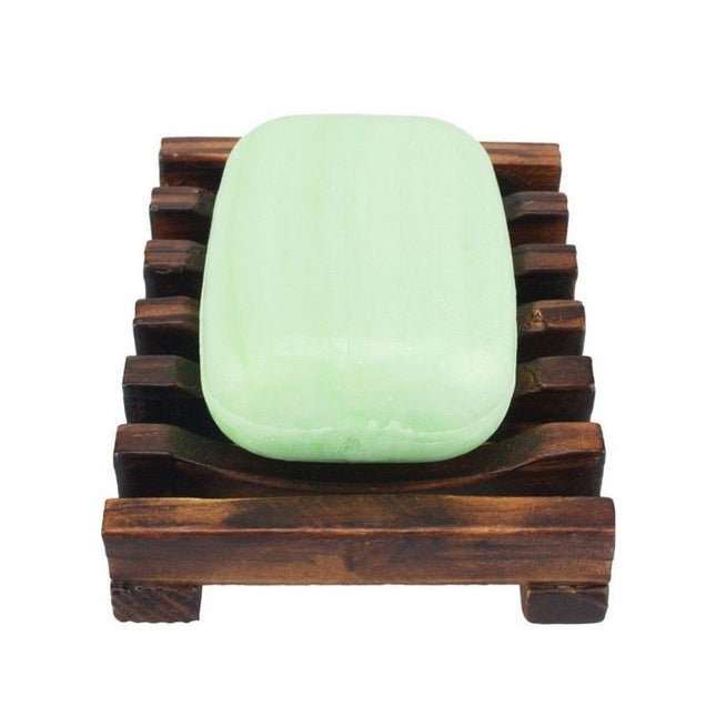 Seifenschale aus exotischem dunklem Holz