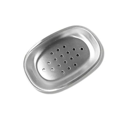 Seifenschale aus Edelstahl mit Abtropflöchern